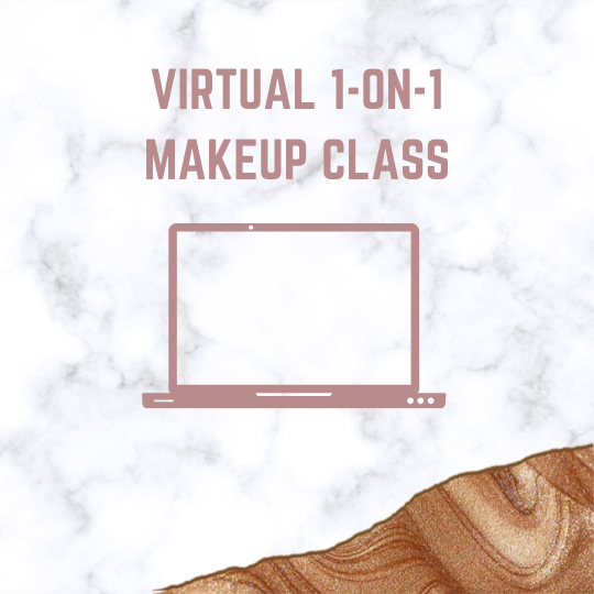 VIRTUAL 1-ON-1 Makeup Class - 1 hour - $150 ($25 deposit)